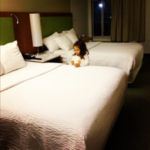 yoga begins in a hotel room